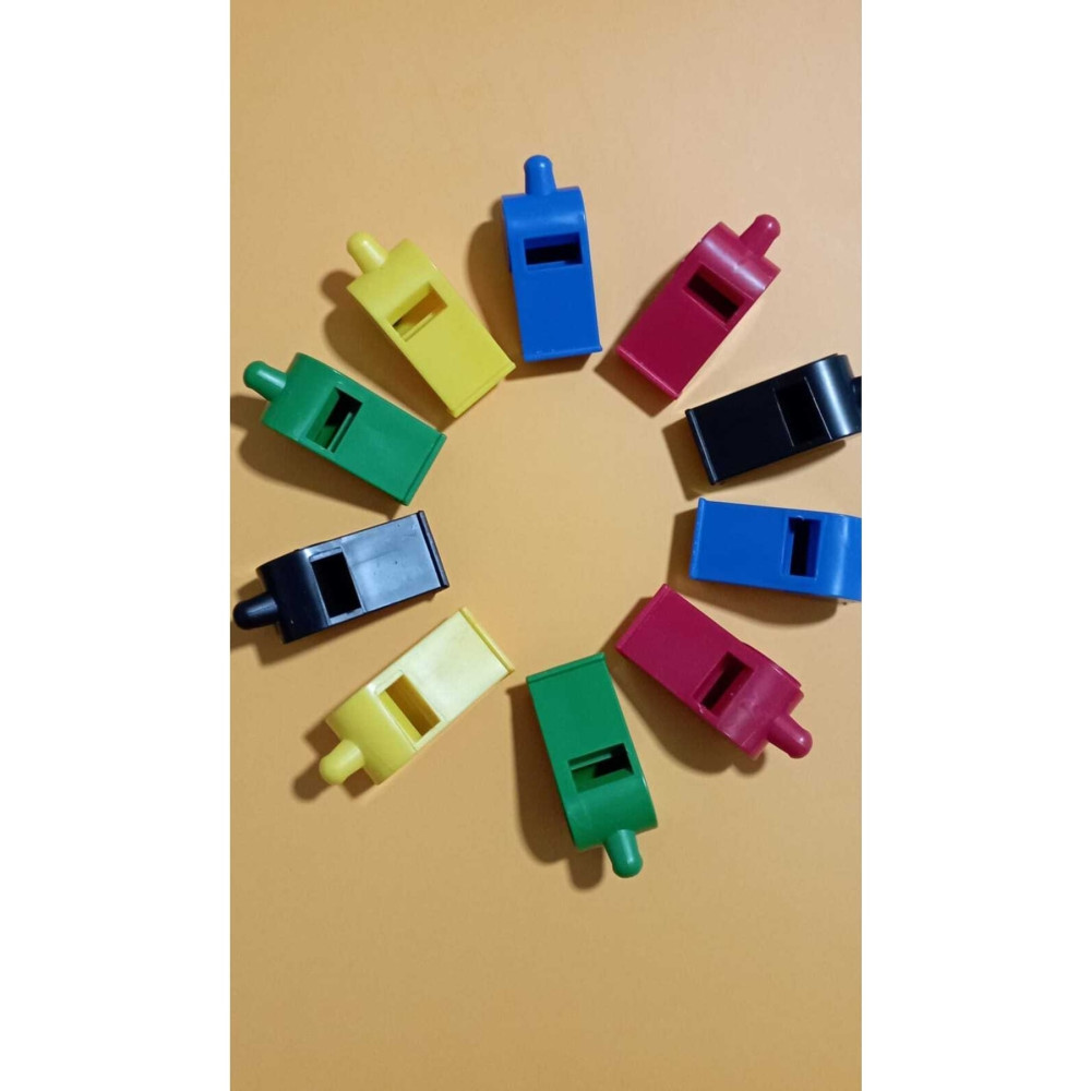 10 Adet Renkli Plastik Düdük