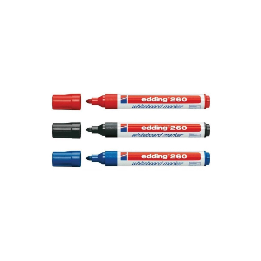 260 Yazı Tahtası Kalemi 3'lü Siyah + Kırmızı + Mavi