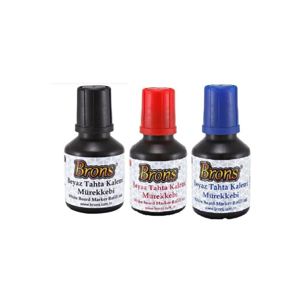 30 Cc Tahta Kalem Mürekkebi Seti 3 Renk Kırmızı Siyah Mavi Tx