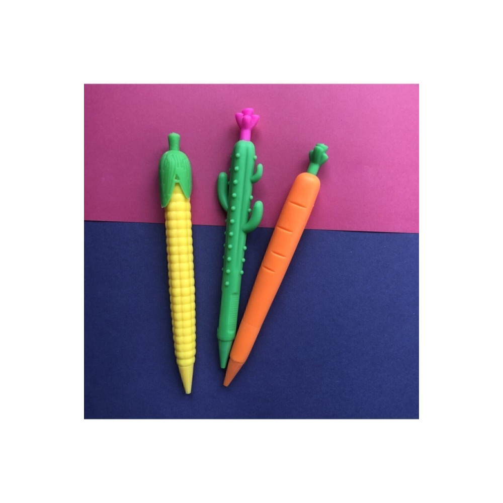 Havuç Mısır Kaktüs Uçlu Kalem 3'lü Set